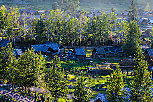 新疆喀纳斯景区白哈巴村风景