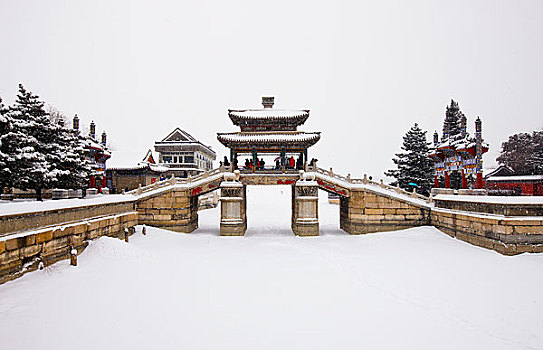北京頤和園雪景