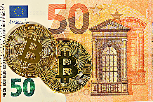 象征,图像,数码,货币,金色,硬币,正面,50欧元