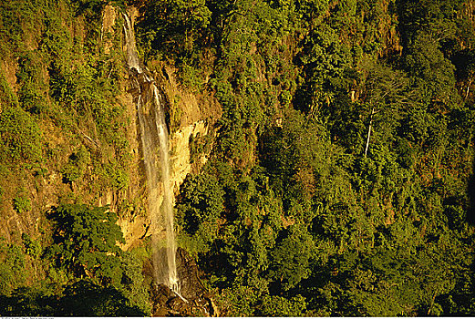 瀑布,马拉维,非洲