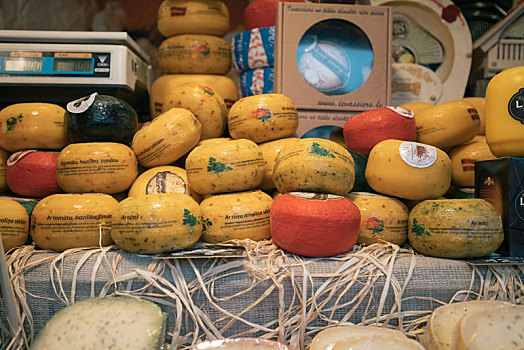 欧洲市场上的各种奶酪