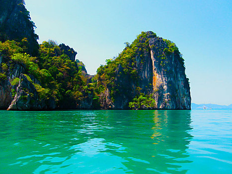 热带,风景,海滩,甲米,泰国