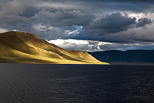 湖,蒙古,亚洲