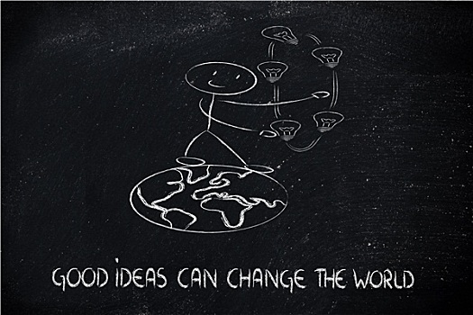概念,罐,改变,世界