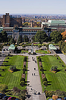 花园,绿雕塑,圣徒,祷告所,蒙特利尔,魁北克,加拿大,北美