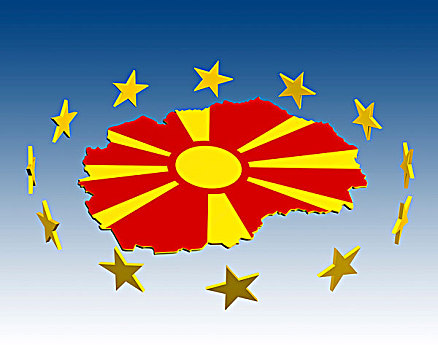 插画,欧盟,候选人,马其顿