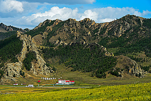 旅游,和谐,蒙古包,国家公园,蒙古,亚洲