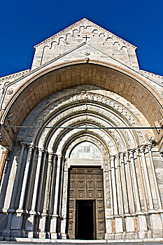 教堂,中央教堂,罗马式建筑,安科纳,马希地区,意大利,欧洲