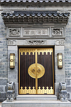 新中式别墅大门,南京老门东长乐渡街区民居