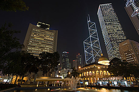 香港,建筑,老,最高法院,中银大厦,罪孽,市中心,中国