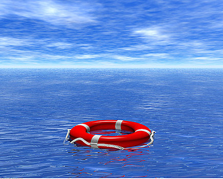 救生器材,漂浮,水中