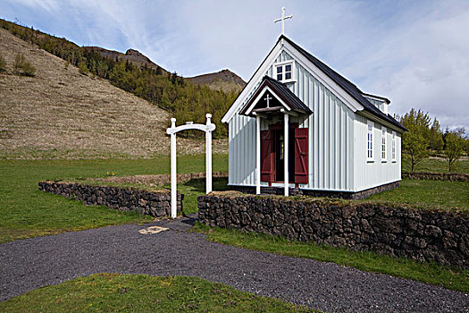 教堂,史考格拉,文化遗产,博物馆,冰岛南部,冰岛,欧洲