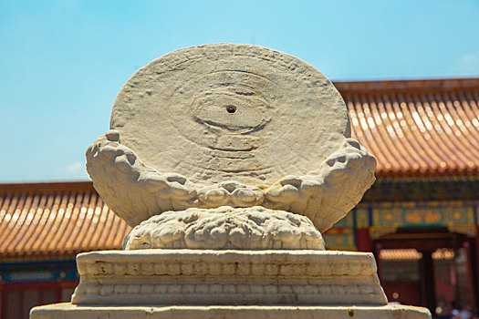古代计时仪器北京故宫内的日晷