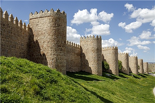 景色,中世纪城市,墙壁