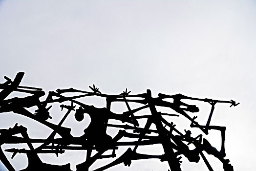 达豪,集中营,纪念,雕塑,上巴伐利亚,巴伐利亚,德国