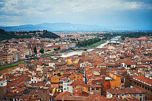 城市天际线,佛罗伦萨,屋顶,风景,意大利