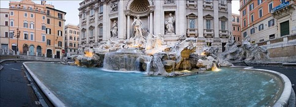 全景,喷泉,罗马,意大利