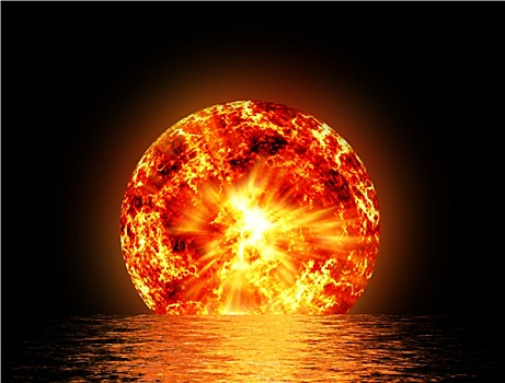 烈日炎炎的太阳图片