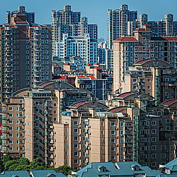 上海城市景观-浦东地区住房建筑