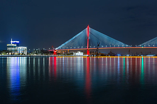 新华滨江杨浦大桥夜景