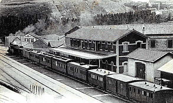 火车站,拉里奥哈,明信片