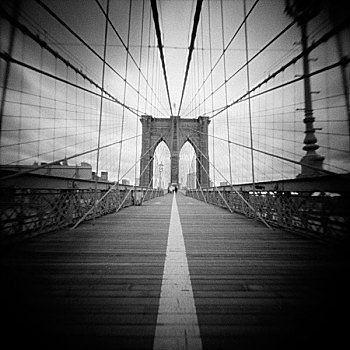 桥,悬挂,线缆,氛围,虚光照,布鲁克林大桥,纽约,美国