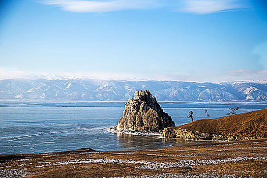 贝加尔湖的萨满石