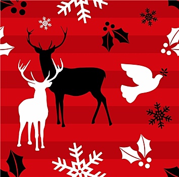 圣诞节,驯鹿,图案,背景