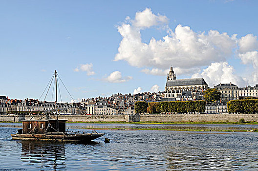 布卢瓦,船,卢瓦尔河,卢瓦尔谢尔省,中心,法国,欧洲