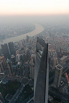 俯瞰上海城市风光