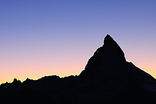 马塔角,黄昏,戈尔内格拉特,策马特峰,阿尔卑斯山,瓦莱,瑞士