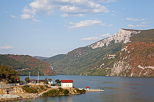 铁门,峡谷,多瑙河,南方,喀尔巴阡山脉地区,国家公园,塞尔维亚,罗马尼亚,河,风景
