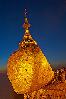金岩石佛塔,大金石,缅甸,亚洲