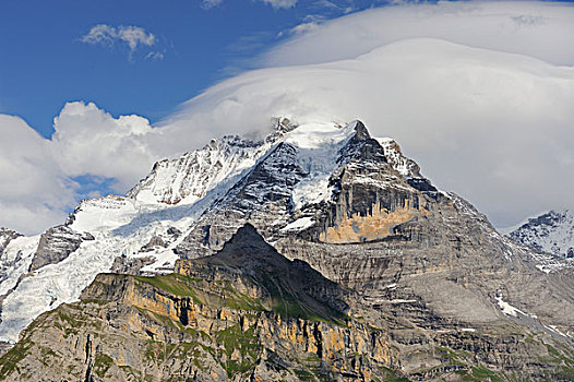 山,少女峰,伯尔尼阿尔卑斯山,伯尔尼州,瑞士,欧洲