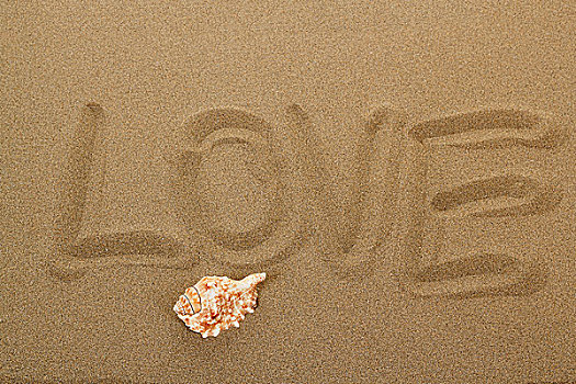 爱情,信息,书写,沙子