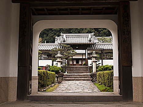 日本,山,庙宇,入口,大门,京都