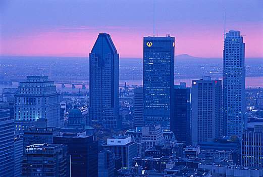 城市,日出,蒙特利尔,魁北克,加拿大