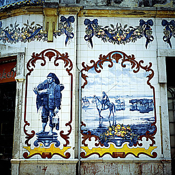 葡萄牙,陶瓷,砖瓦,墙壁