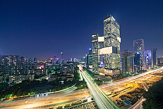 中国广东深圳南山科技园都市夜景