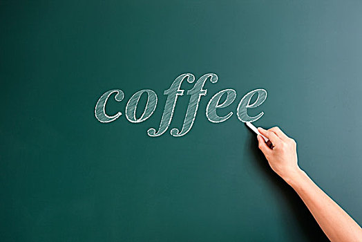 咖啡,书写,黑板