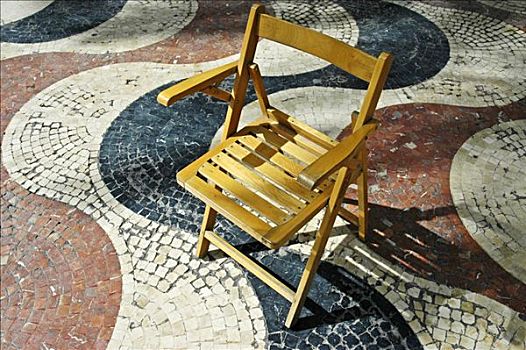 椅子,站立,镶嵌图案,大理石,砖瓦,西班牙,购物,散步场所,阿利坎特