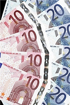钱,10欧元,钞票