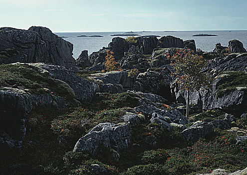 斯堪的纳维亚,岩石,海边风景
