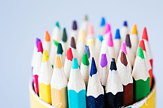 彩色铅笔,棚拍,绘画笔,铅笔