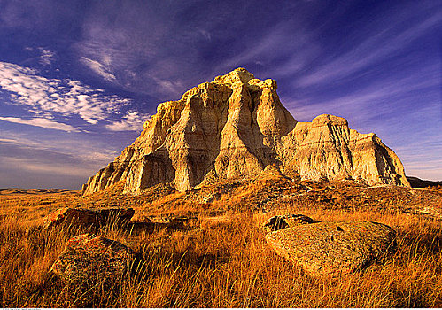 俯视,风景,岩石构造,大,泥,山谷,荒地,萨斯喀彻温,加拿大