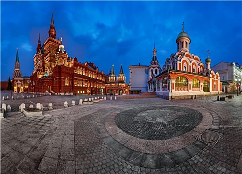 全景,红场,克里姆林宫,历史,博物馆,大门,大教堂,莫斯科,俄罗斯