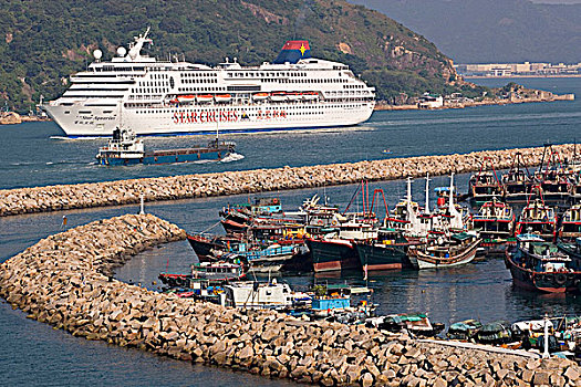船只,进入,蒙河,泰国,水道,香港