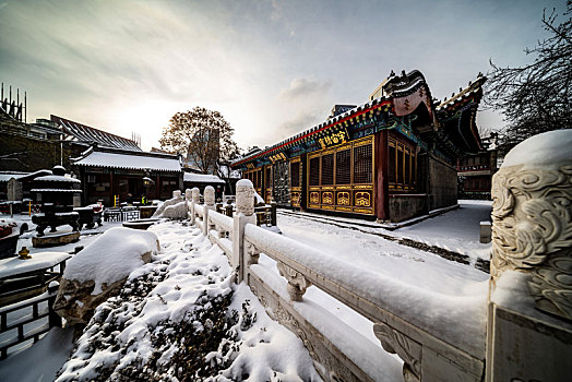 天津天后宫雪景