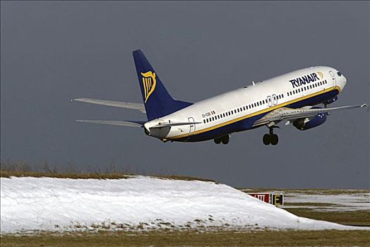 波音737,飞机,爱尔兰,机场,莱茵兰普法尔茨州,德国