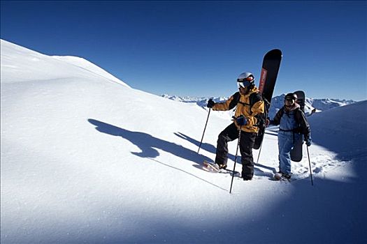 滑雪板,雪地鞋,远足者,瑞士